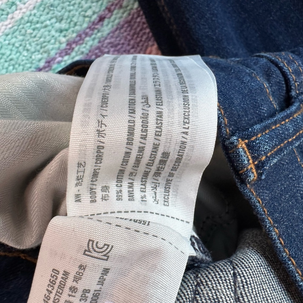 Abercrombie Dark Blue Denim Jeans the Slim Straight Ultra Hi Rise - Picture 10 of 11